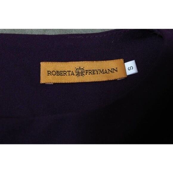 Roberta Freyman Purple‎ Zipper Peplum Top - Picture 3 of 4